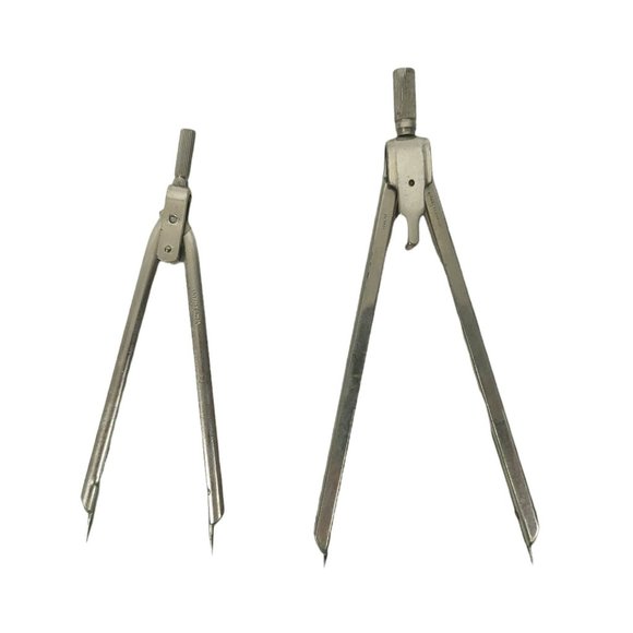 Vintage Drafting Drawing Compass With Carry Case Lot Of 2 - Picture 2 of 10